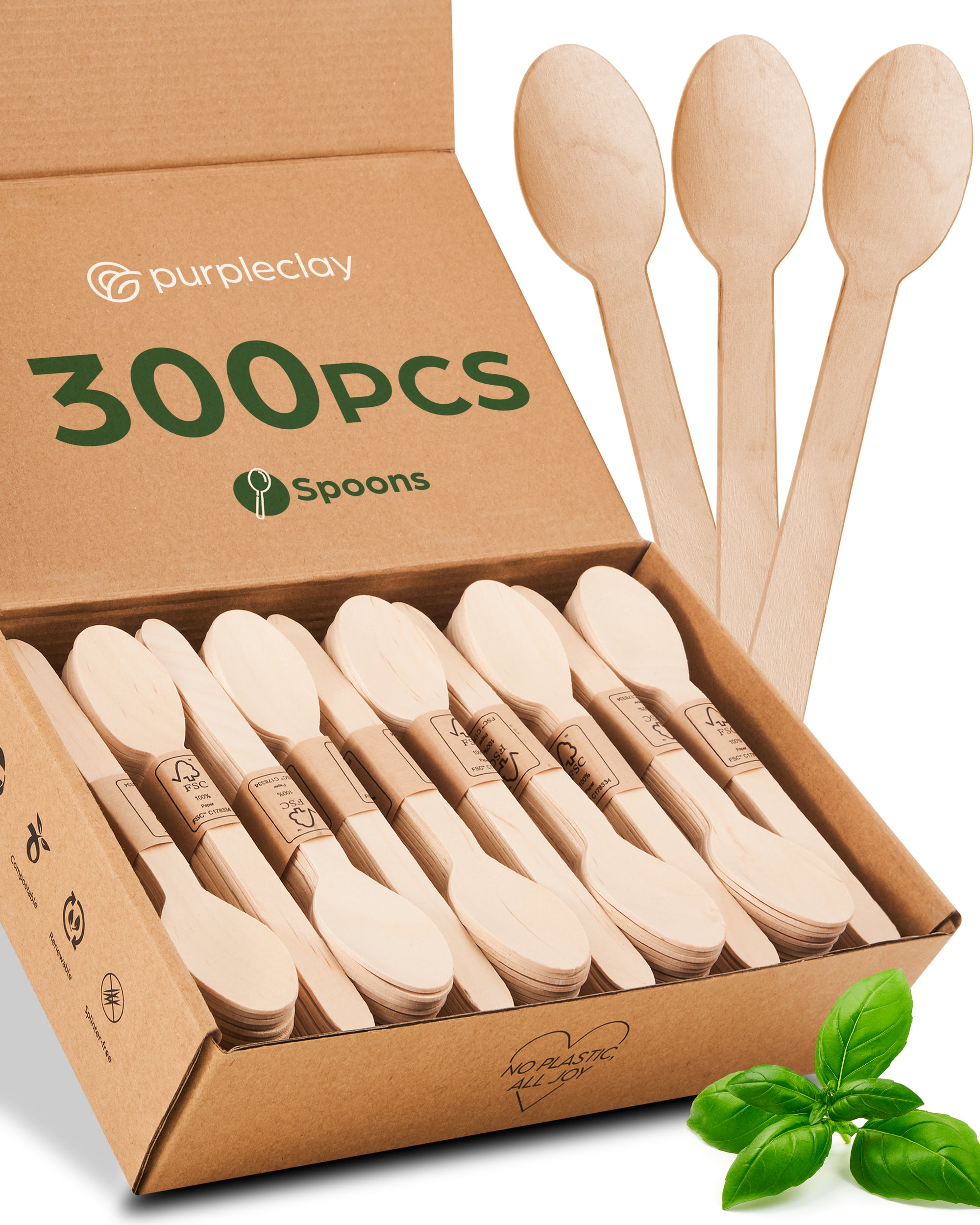 Wooden Spoons 300 PCS