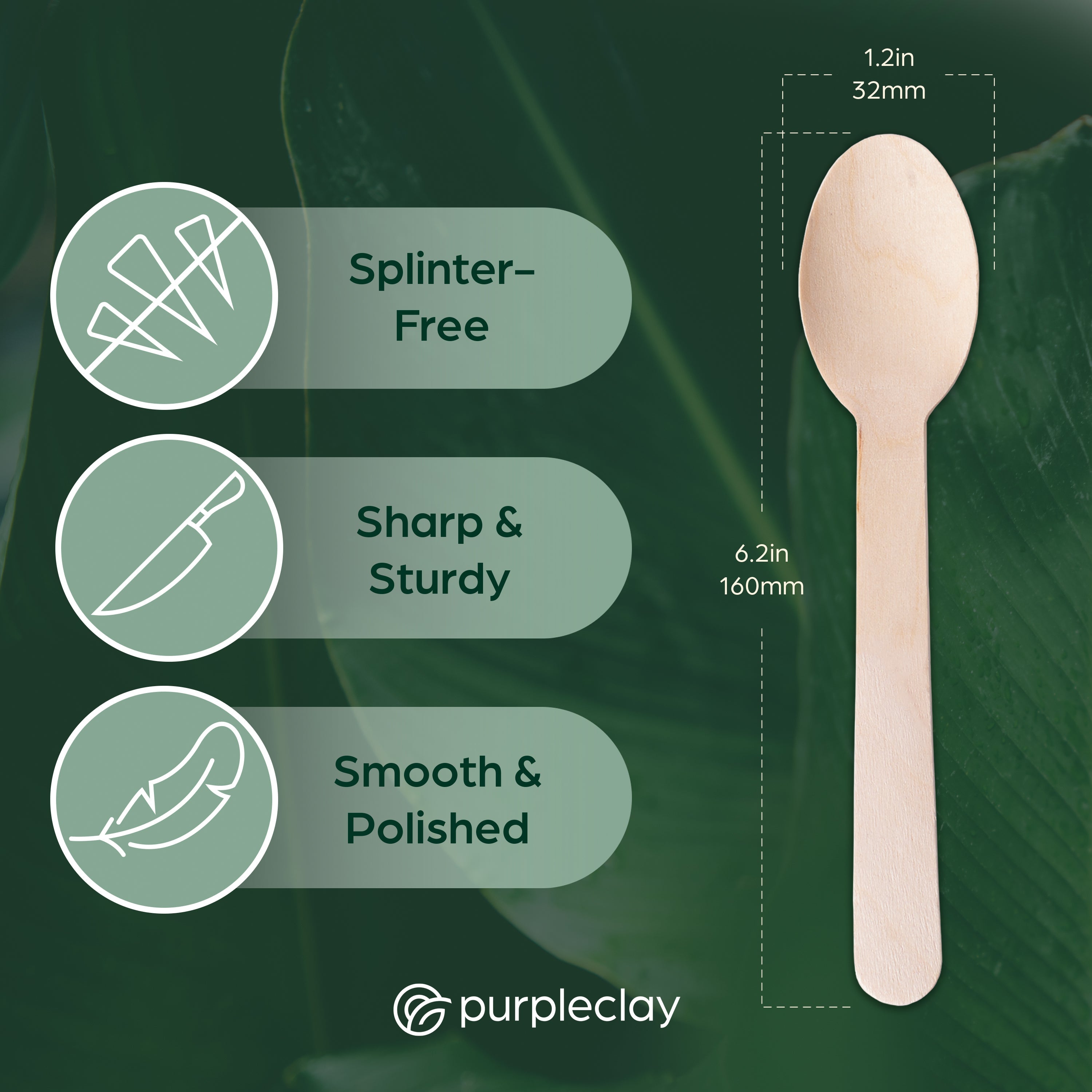 Bulk Wooden Disposable Spoons - 2000 PCS