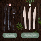 Bulk Wooden Disposable Knives - 2000 PCS