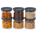 Airtight Borosilicate Glass Food Canisters Set of 6 (17.5 oz)