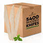 Disposable Wooden Knives - 5400 PCS Master Carton (18 Packs x 300 PCS)