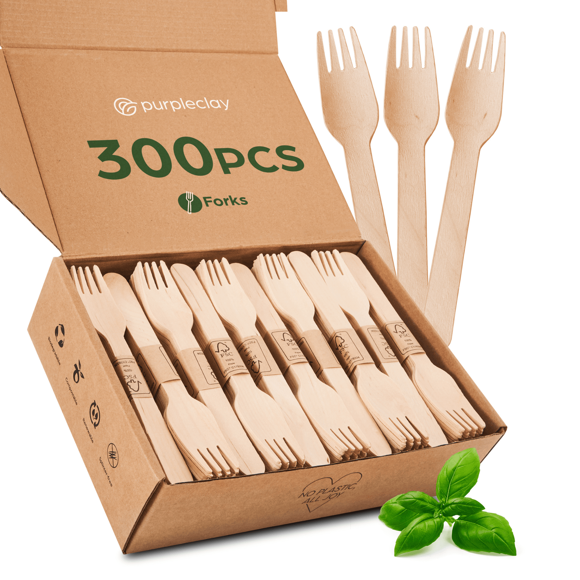 Wooden forks 300 pcs
