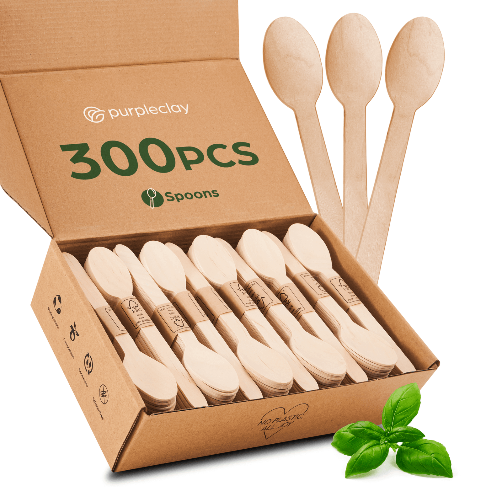 Wooden spoons 300 pcs