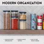 Airtight Borosilicate Glass Food Canisters Set of 5